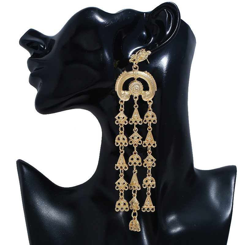 Thailand Gold Metal Big Drop Earrings Women Long Tassel Tribal Statement Earring Jewelry Arab Egypt Gypsy Bridal Wedding Gifts
Thailand Gold Metal Big Drop Earrings Women Long Tassel Tribal Statement Earring Jewelry Arab Egypt Gypsy Bridal Wedding Gifts