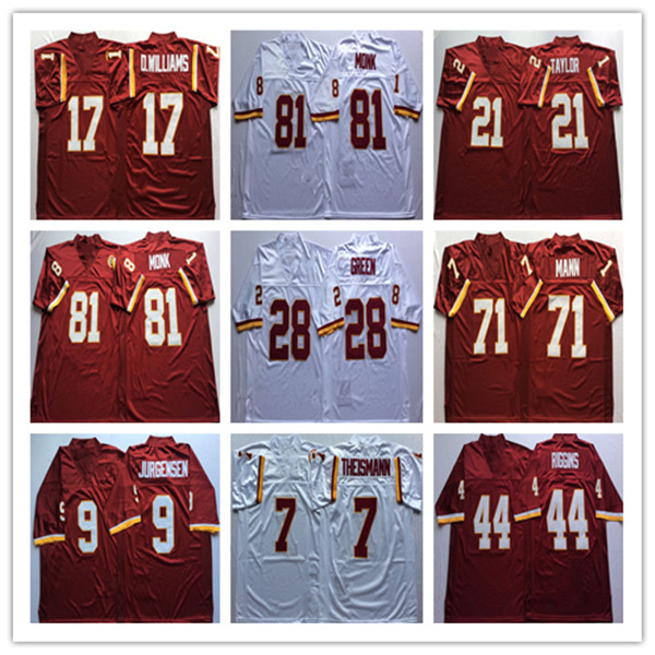 Men' Vintage Jersey Football Sean Taylor Sonny Jurgensen Russ Grimm Sam Huff Sammy Baugh Joe Theismann Art Monk John Riggins Russ Grimm, As pic
Men' Vintage Jersey Football Sean Taylor Sonny Jurgensen Russ Grimm Sam Huff Sammy Baugh Joe Theismann Art Monk John Riggins Russ Grimm, As pic