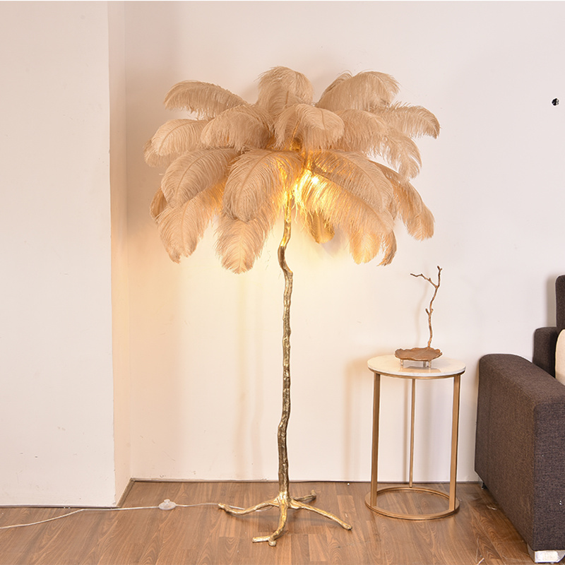 Nordic Style Home Decoration Copper lamp Ostrich Feather Tree Stand floor light For Living Room
Nordic Style Home Decoration Copper lamp Ostrich Feather Tree Stand floor light For Living Room
