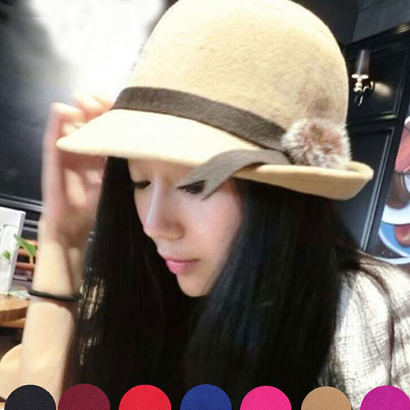 1 Pcs 2020 New European Hair Ball Women Fedoras Hat Spring And Autumn Fashion Artificial Woolen Bucket hats 9 Colors 8103, Black
1 Pcs 2020 New European Hair Ball Women Fedoras Hat Spring And Autumn Fashion Artificial Woolen Bucket hats 9 Colors 8103, Black