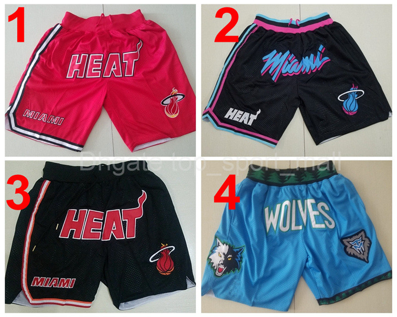 Team Basketball Just Don Short Sport Shorts Pants With Pocket Zipper Sweatpants Blue White Black Purple Team Men Stitched Size S-XXXL Jersey