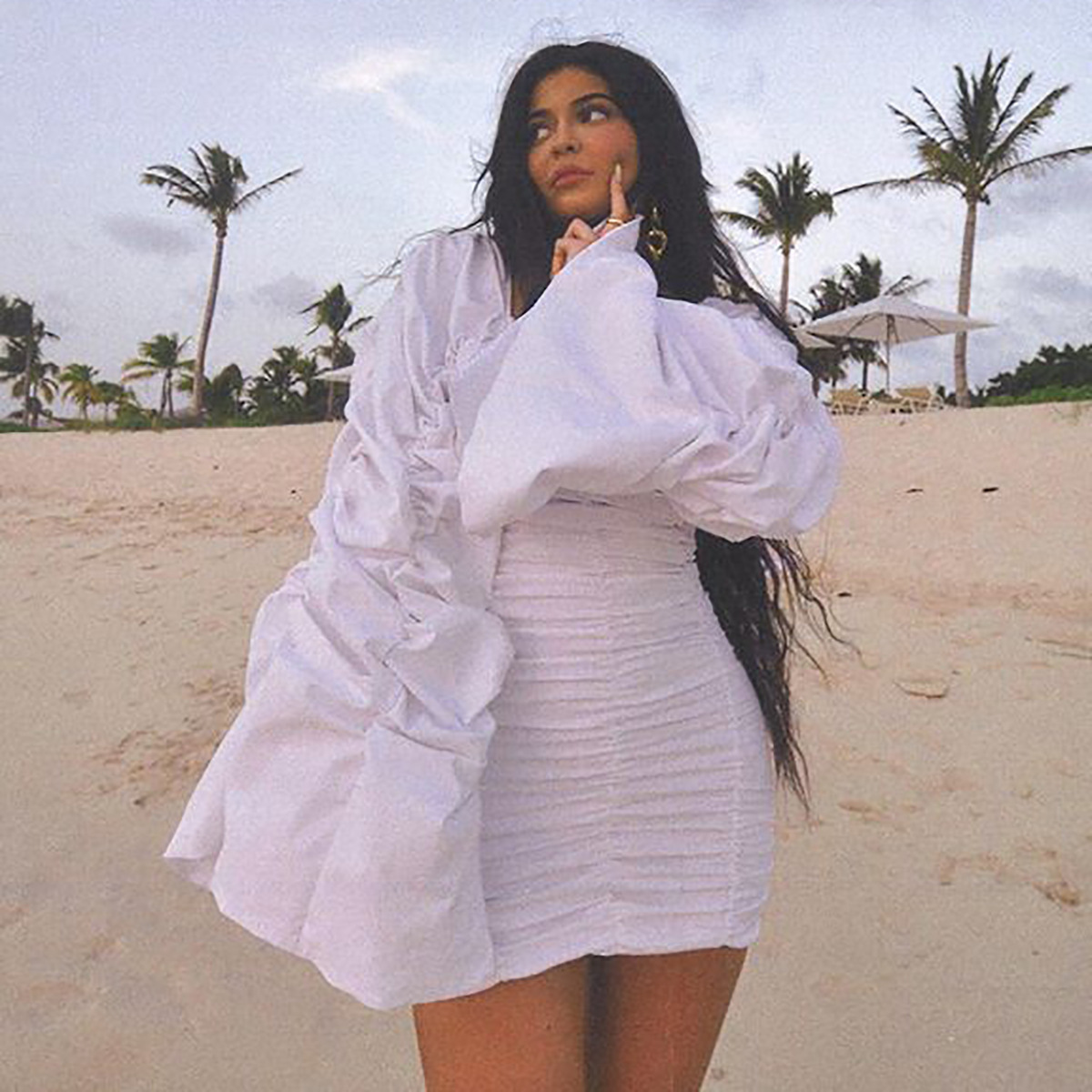 BOOFEENAA Kyliejenner Sexy Party Dress Autumn Winter Celebrity Off Shoulder Pleated Bell Long Sleeve Bodycon Dresses - T200911