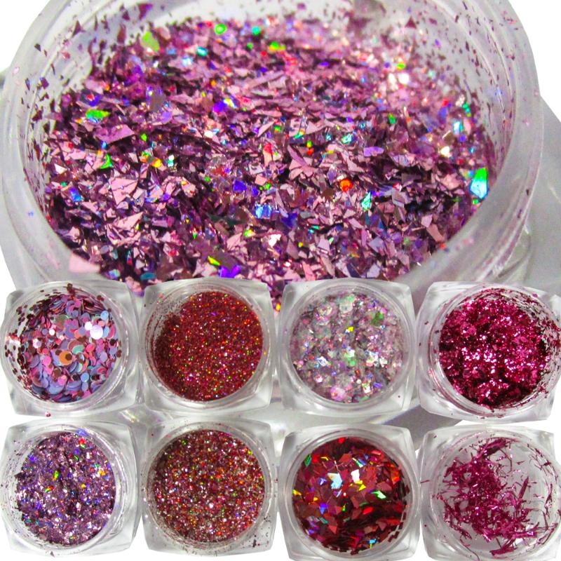 8 Jar Holographic Foil Nail Glitter Sequins & Powder Rose Gold Metallic Laser Nail Foil Flakes Decor Accessories for Art
8 Jar Holographic Foil Nail Glitter Sequins & Powder Rose Gold Metallic Laser Nail Foil Flakes Decor Accessories for Art