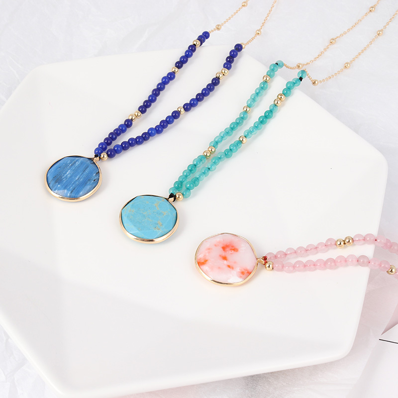 Wholesale 6 PCS Set Faceted Nature Stone Round Pendant Necklace Delicate Beads Chain Korean Jewelry
Wholesale 6 PCS Set Faceted Nature Stone Round Pendant Necklace Delicate Beads Chain Korean Jewelry