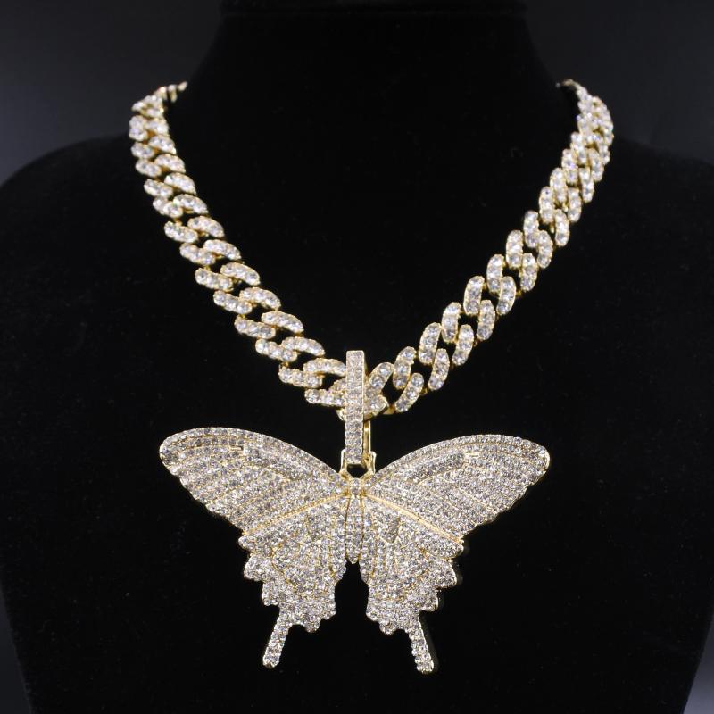 Big size Butterfly pendant charm 12mm bubble miami curb cuban chain hip hop necklace rapper gift rock men women jewelry golden
Big size Butterfly pendant charm 12mm bubble miami curb cuban chain hip hop necklace rapper gift rock men women jewelry golden