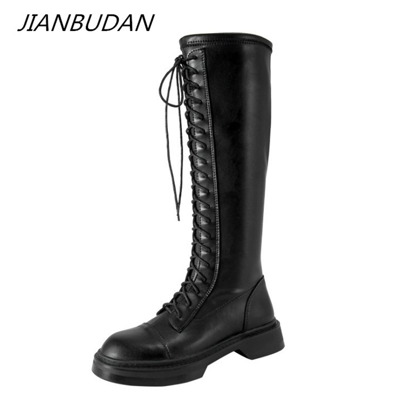 JIANBUDAN New black knee high boots Women's fashion PU leather Motorcycle boots Lace Up ZIP Autumn winter Women 34-40
JIANBUDAN New black knee high boots Women's fashion PU leather Motorcycle boots Lace Up ZIP Autumn winter Women 34-40