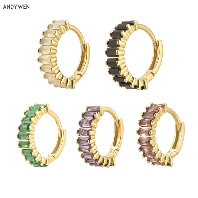 ANDYWEN 925 Sterling Silver Colorful Zircon Hoops Circle Pendiente Luxury Piercing Earring Loops Round Ovals Rock Punk Jewelry
ANDYWEN 925 Sterling Silver Colorful Zircon Hoops Circle Pendiente Luxury Piercing Earring Loops Round Ovals Rock Punk Jewelry