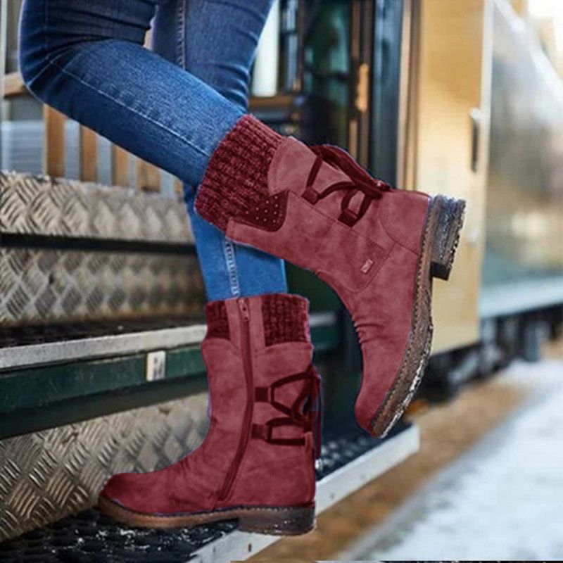 Nice Basic Women Mid-Calf Boots Round Toe Zip Platform Decor Female Shoes Fur Plush Insole Winter Boots Women Plus Size, Red
Nice Basic Women Mid-Calf Boots Round Toe Zip Platform Decor Female Shoes Fur Plush Insole Winter Boots Women Plus Size, Red