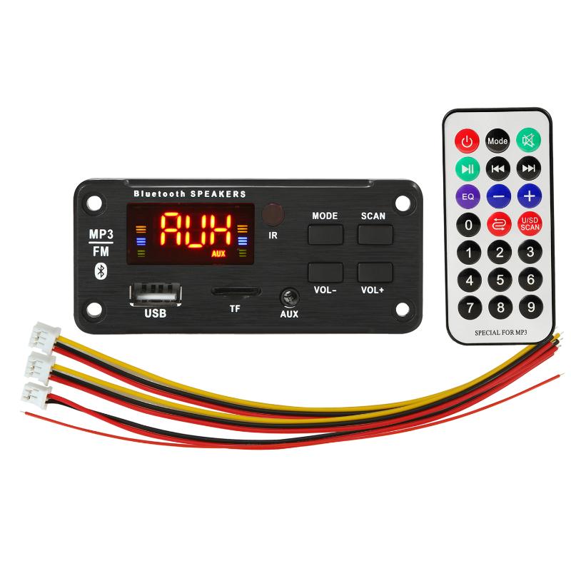 Color Screen Car Audio USB TF FM Radio Module Wireless Bluetooth 5V 12V MP3 WMA Decoder Board MP3 Player with Remote Control
Color Screen Car Audio USB TF FM Radio Module Wireless Bluetooth 5V 12V MP3 WMA Decoder Board MP3 Player with Remote Control