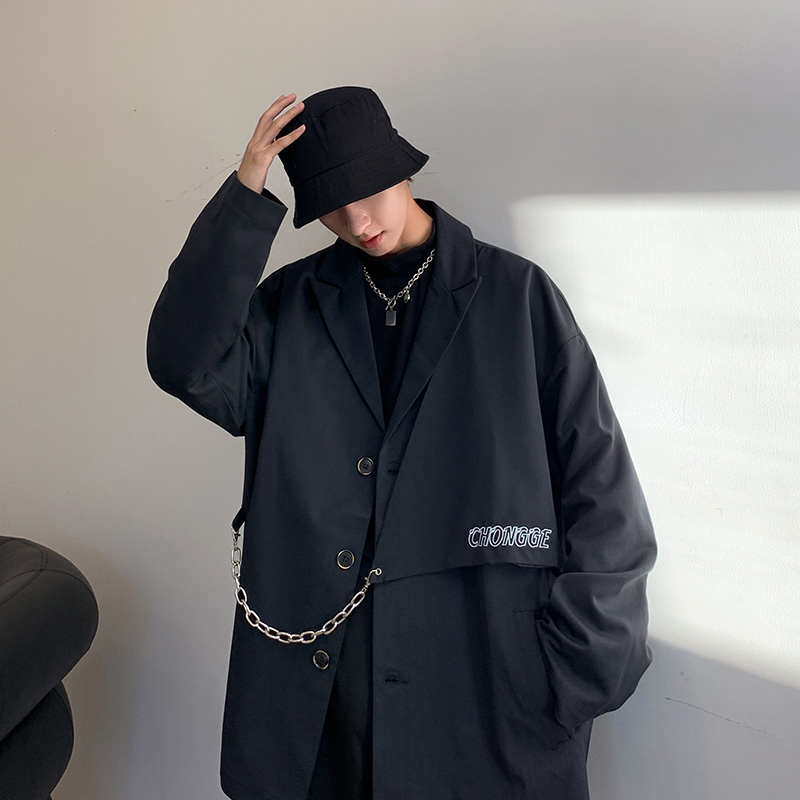 XL!Hip-hop youth chain decoration new Japanese loose embroidery suit jacket all-match autumn men' clothing, Black
XL!Hip-hop youth chain decoration new Japanese loose embroidery suit jacket all-match autumn men' clothing, Black