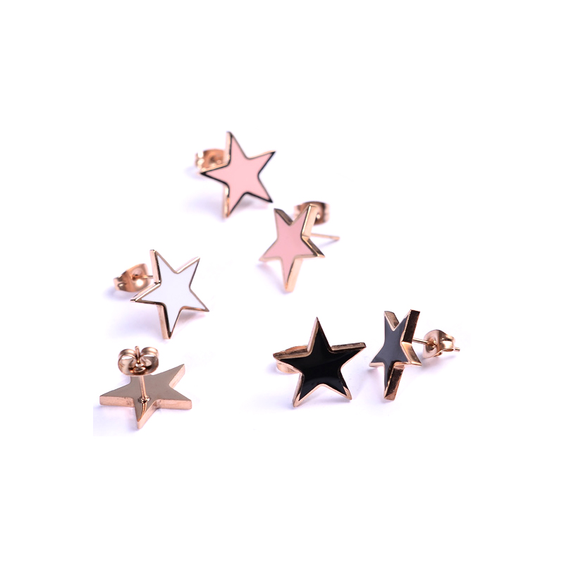 Meicialandat 2020 new titanium steel rose gold black acrylic star stud earrings vintage geometric men and women earrings
Meicialandat 2020 new titanium steel rose gold black acrylic star stud earrings vintage geometric men and women earrings