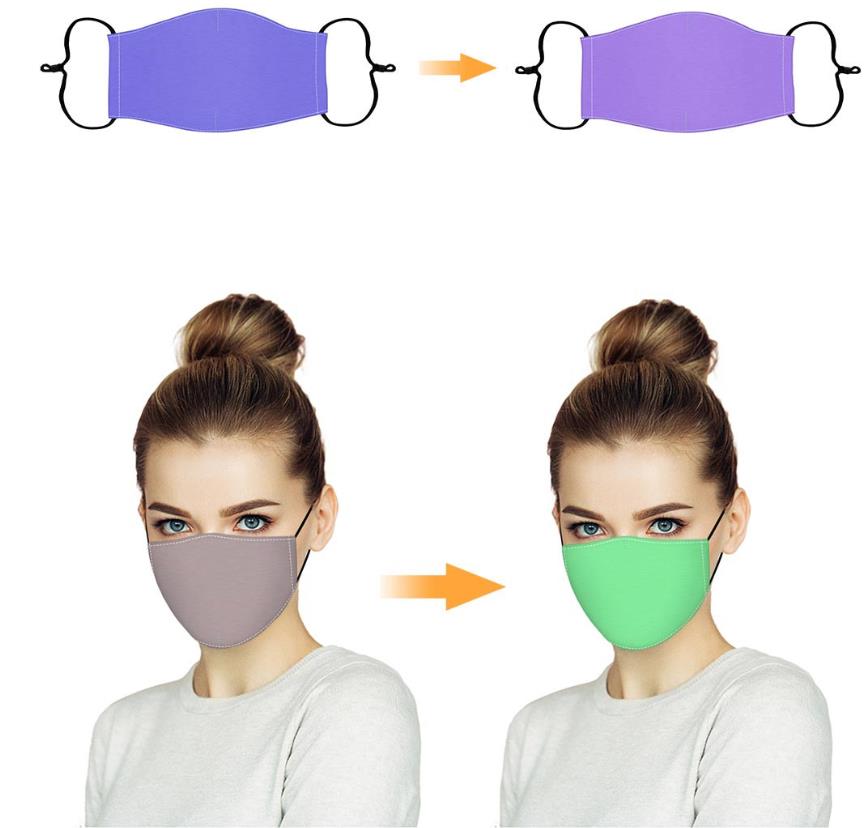 Magic color changing face mask according tempreture superfine fiber face covering adjustablue reusable washable breathable for men women