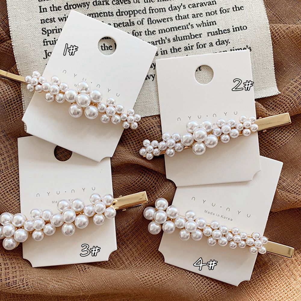 Big Small Pearl Beads Hair Clips Hairpins for Women Girls Fashion Hair Accessories Simple Barrettes Wholesale