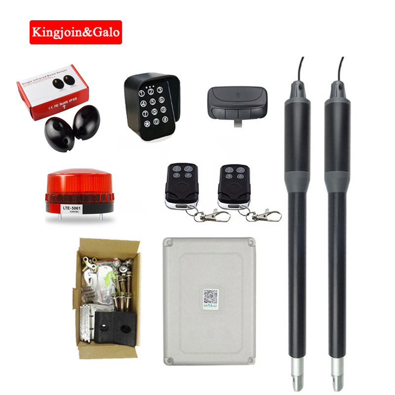 double arms swing gate opener door motor kit with 2 remote ( photocells,warning light,push button,keypad, gsm operator optional
double arms swing gate opener door motor kit with 2 remote ( photocells,warning light,push button,keypad, gsm operator optional