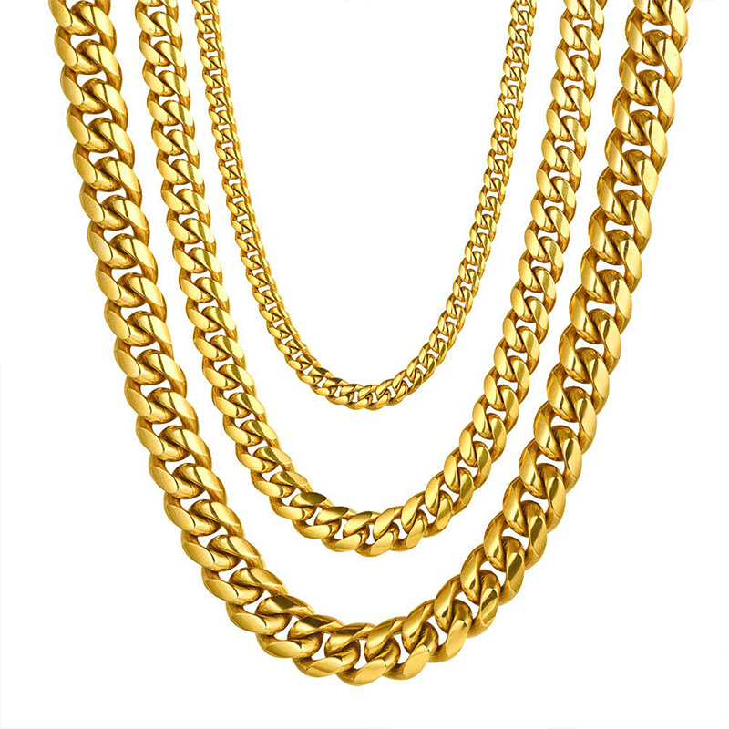 Cuban link chain necklaces mens stainless steel hip hop rock gold chain necklace Steampunk long necklace Steel color gifts for a
Cuban link chain necklaces mens stainless steel hip hop rock gold chain necklace Steampunk long necklace Steel color gifts for a