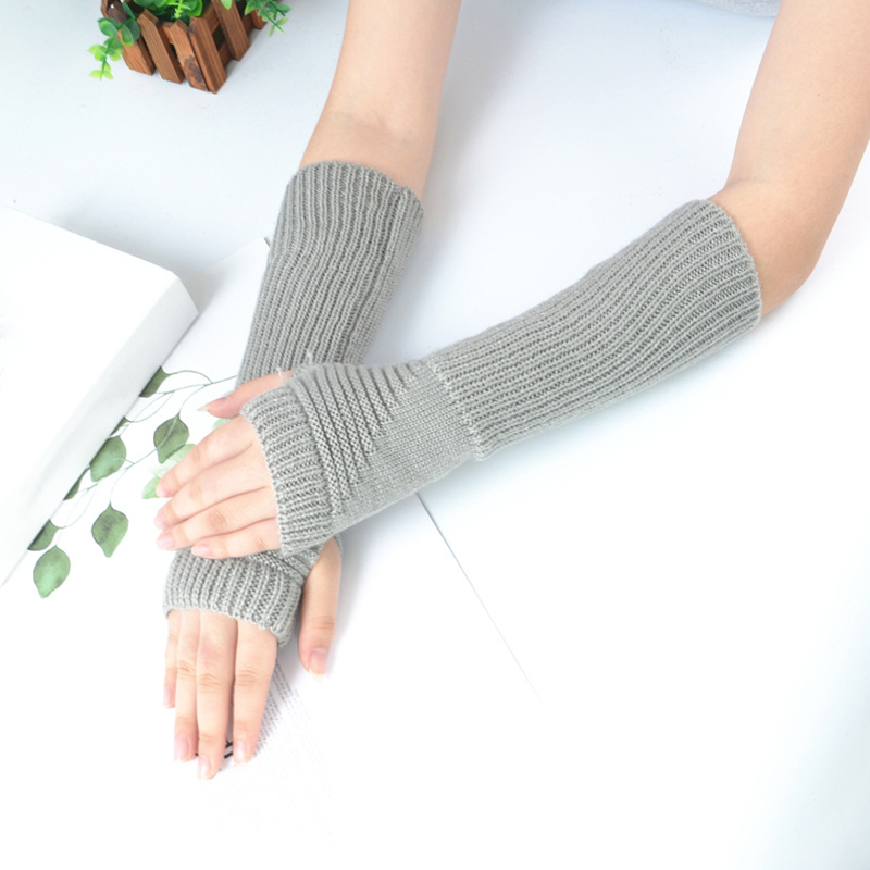 Female Gloves Winter Arm Warmer Long Knit Mitten For Women Ladies Causal Gloves Twist Fingerless Women Black White Grey
Female Gloves Winter Arm Warmer Long Knit Mitten For Women Ladies Causal Gloves Twist Fingerless Women Black White Grey