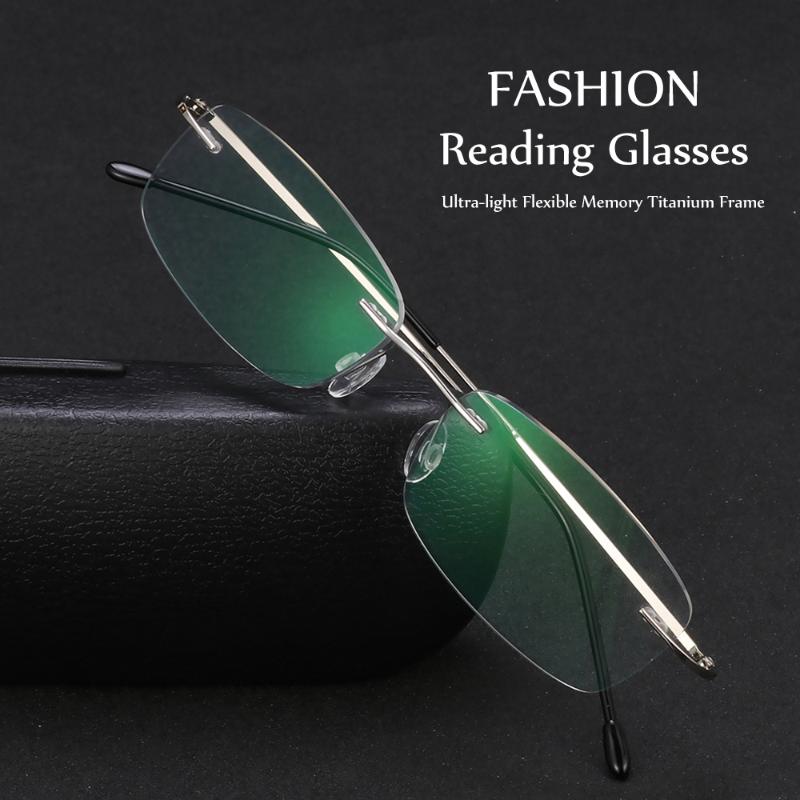 Fashion Unisex Reading Glasses Rimless Ultra-light Memory Titanium Presbyopic Eyeglasses Health Care Rectangular Eyewear
Fashion Unisex Reading Glasses Rimless Ultra-light Memory Titanium Presbyopic Eyeglasses Health Care Rectangular Eyewear