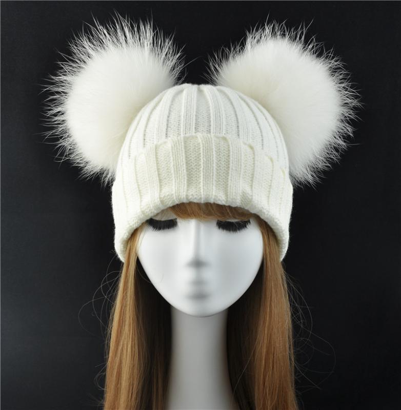 Winter Real Fur Ball Beanie Hat for Women Ladies Fluffy Double Natural Raccoon Fur Pom Pom Skullies Beanie Hat With 2 Pompom, Brown match fur
Winter Real Fur Ball Beanie Hat for Women Ladies Fluffy Double Natural Raccoon Fur Pom Pom Skullies Beanie Hat With 2 Pompom, Brown match fur