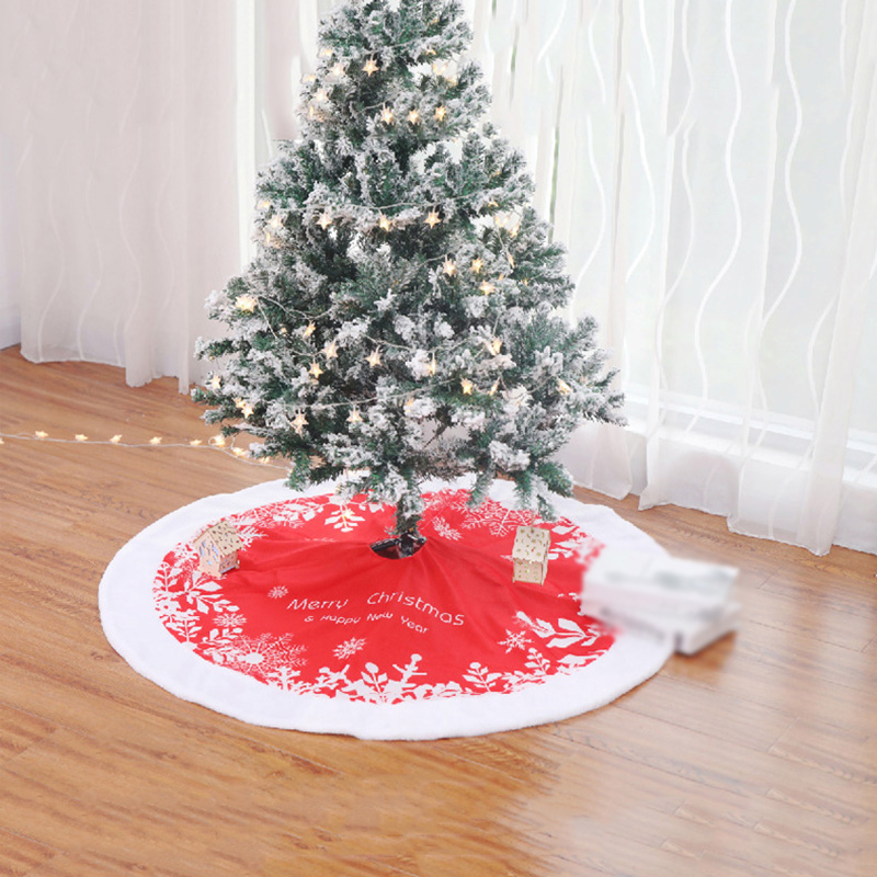122Cm White Red Flannel Embroidered Snowflake Christmas Tree Skirt Silver Gold Christmas Tree New Year Home Decor Tool
122Cm White Red Flannel Embroidered Snowflake Christmas Tree Skirt Silver Gold Christmas Tree New Year Home Decor Tool