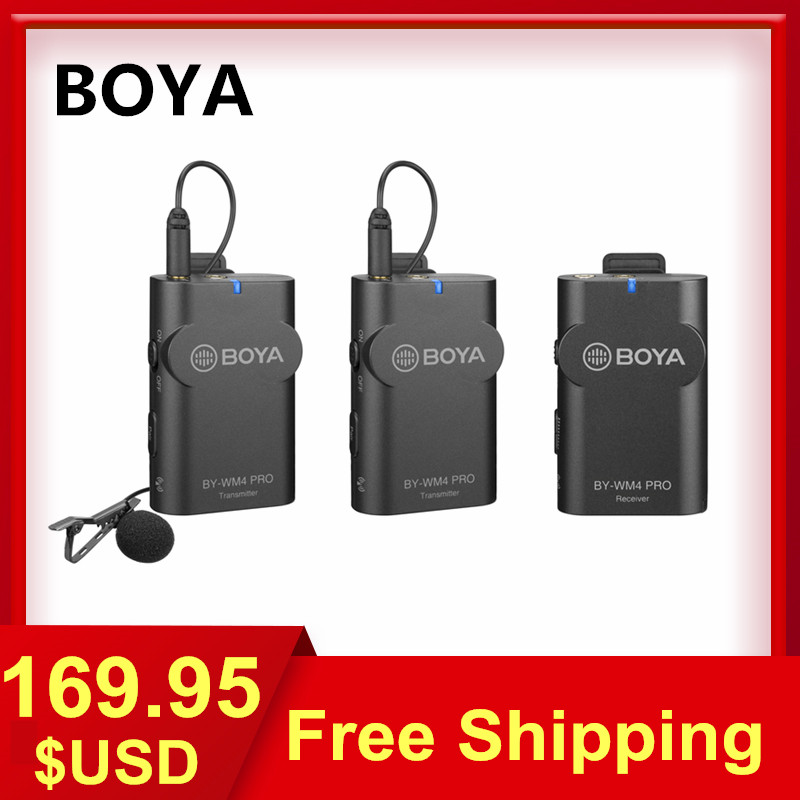 BOYA WM4 Pro Microphone Lavalier Microfone Wireless Microphone Receiver Transmitter
BOYA WM4 Pro Microphone Lavalier Microfone Wireless Microphone Receiver Transmitter