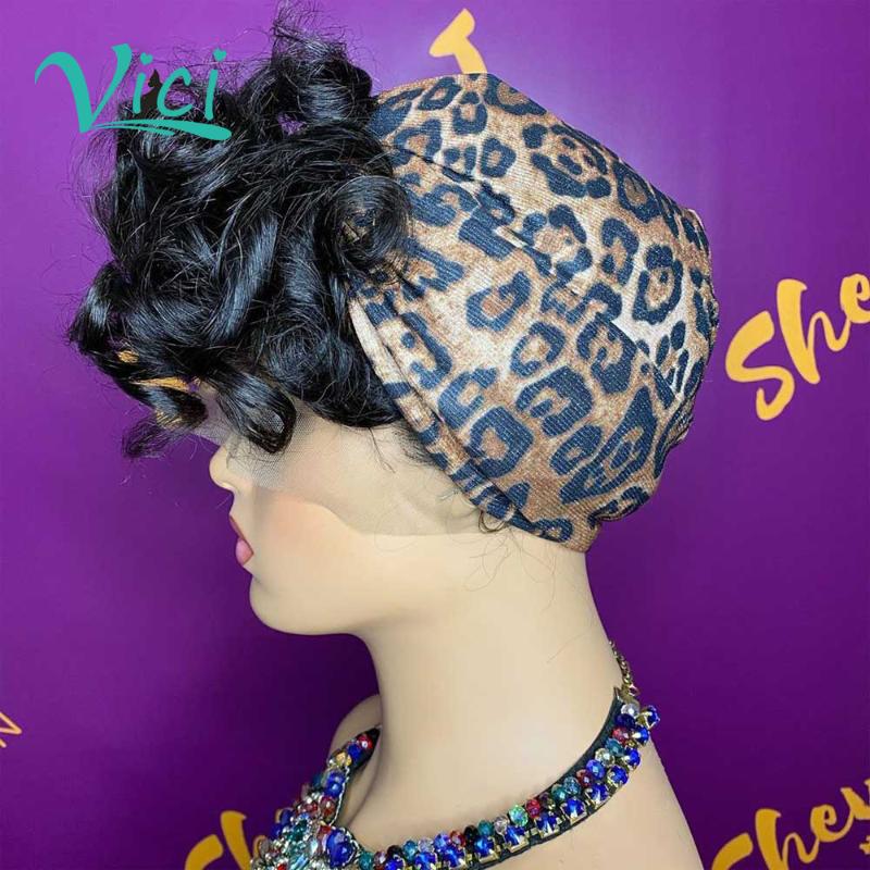 pixie cut wig human hair short bob human hair wigs 130% remy brazilian lace front wigs Pre plucked with baby