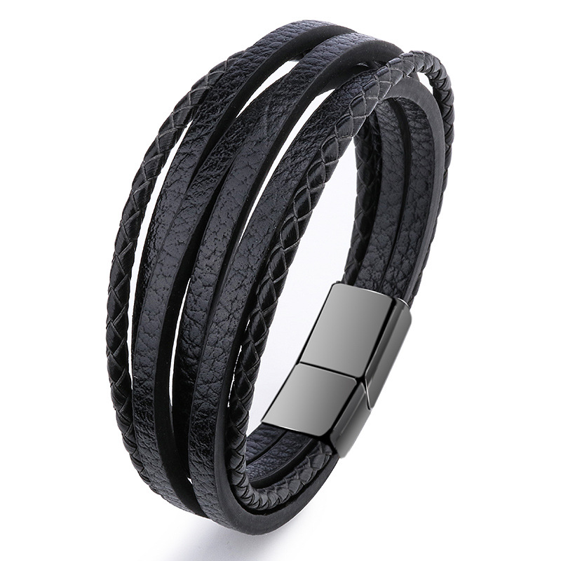 Newest Fashion Leather Bracelet for Men Brown Braid Multilayer Rope Chain Magnetic Clasp Man Jewelry Gifts
Newest Fashion Leather Bracelet for Men Brown Braid Multilayer Rope Chain Magnetic Clasp Man Jewelry Gifts