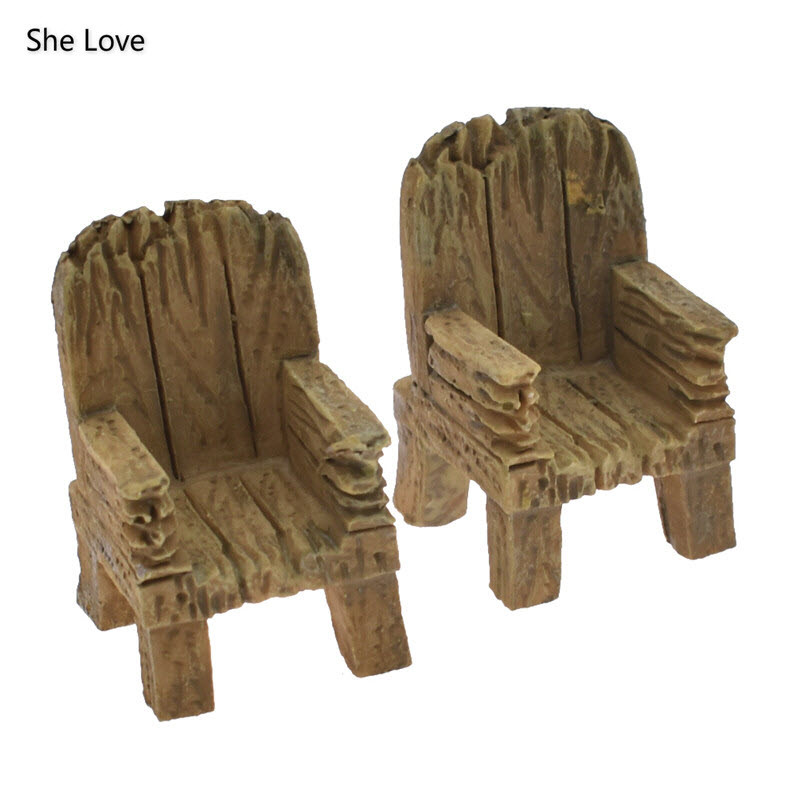 Chzimade 2Pcs/lot Artificial Mini Simulated Wooden Chair Home Decor Resin Craft Micro Landscape Fairy Garden Figurines Miniature
Chzimade 2Pcs/lot Artificial Mini Simulated Wooden Chair Home Decor Resin Craft Micro Landscape Fairy Garden Figurines Miniature