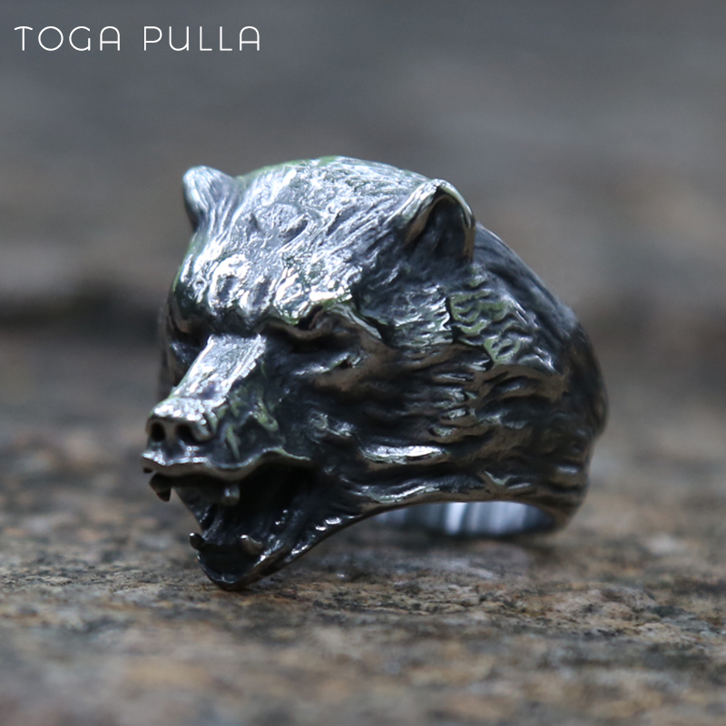 Domineering Viking Bear Head Rings 316L Stainless Steel Slavic Bear Berserk Punk Biker Rings Men Viking Amulet Jewelry
Domineering Viking Bear Head Rings 316L Stainless Steel Slavic Bear Berserk Punk Biker Rings Men Viking Amulet Jewelry