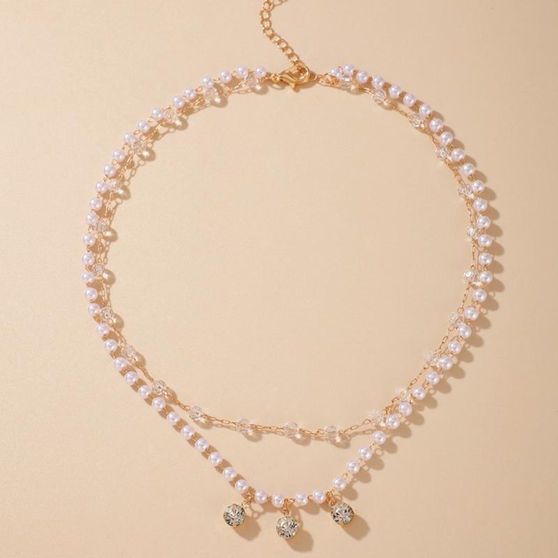 Double Layer Pearl Clavicle Chain Fashion Aesthetic Choker Rhinestone Pendant Crystal Bead Pendant Short Necklace Women
Double Layer Pearl Clavicle Chain Fashion Aesthetic Choker Rhinestone Pendant Crystal Bead Pendant Short Necklace Women