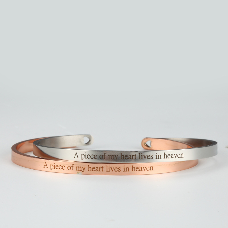 20PCS DIY Letter Bangle Bracelet Jewelry Inspirational Lettering A piece of my heart lives in heaven For Women Men Gift Jewelry
20PCS DIY Letter Bangle Bracelet Jewelry Inspirational Lettering A piece of my heart lives in heaven For Women Men Gift Jewelry