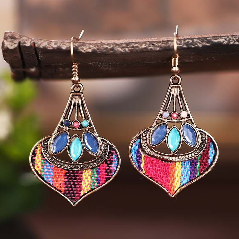 Dangle & Chandelier Vintage Ethnic Fabric Earrings For Women Bohemian Hollow Out Water Drop Shape Resin Gem Earring Fashion Jewelry
Dangle & Chandelier Vintage Ethnic Fabric Earrings For Women Bohemian Hollow Out Water Drop Shape Resin Gem Earring Fashion Jewelry