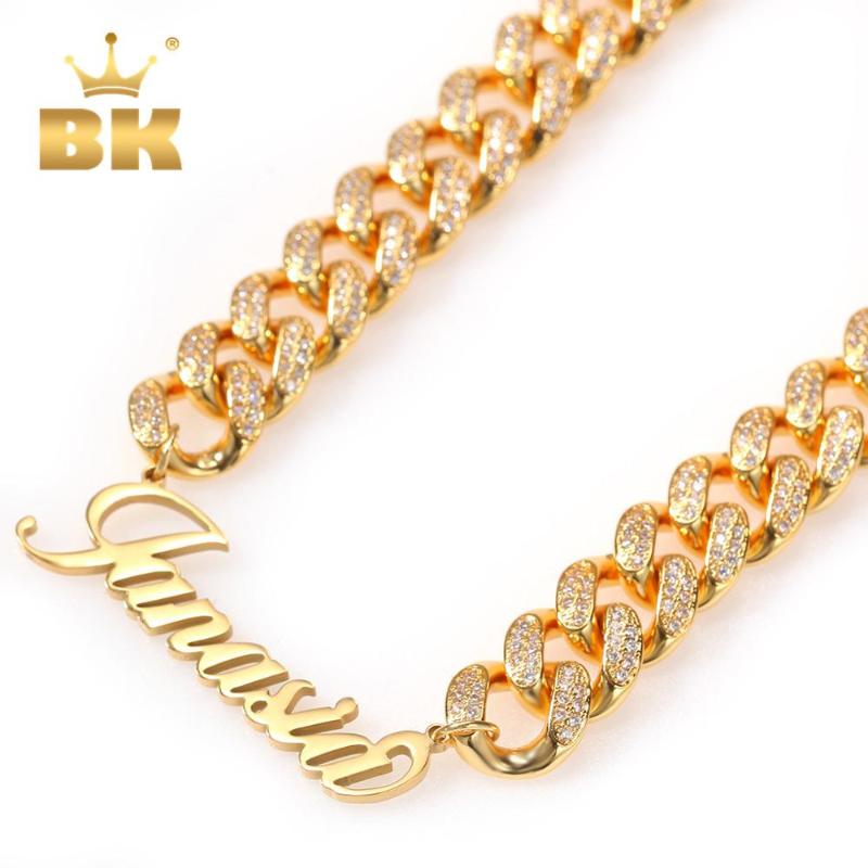 The Bling King Gold 12mm Copper Chain Stainless Steel Art Font Plated Luxury Cuban Chain Necklace With Zirconia Stones, Silver
The Bling King Gold 12mm Copper Chain Stainless Steel Art Font Plated Luxury Cuban Chain Necklace With Zirconia Stones, Silver