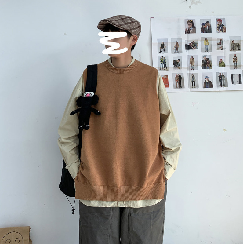 2020 Spring And Autumn New Youth Popular Men's Loose Solid Color Simple Slit Knitwear Fashion Casual Crew Neck Vest -2XL, Black
2020 Spring And Autumn New Youth Popular Men's Loose Solid Color Simple Slit Knitwear Fashion Casual Crew Neck Vest -2XL, Black