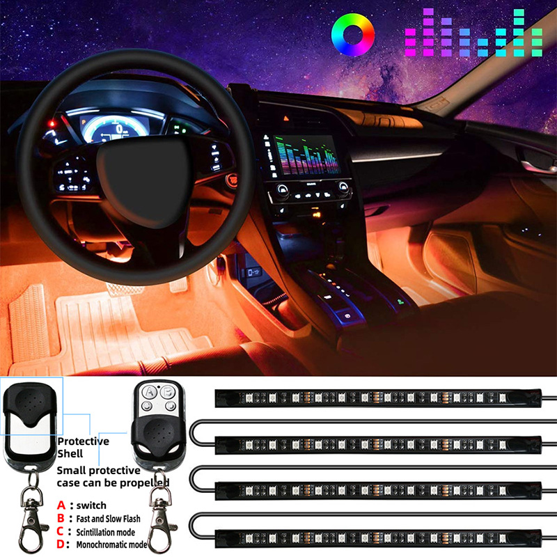 Car Multi-Color RGB LED Strip Lights 24-key Dual Remote Control Bluetooth Smart Mobile Phone APP Remote Control Lamp Car
Car Multi-Color RGB LED Strip Lights 24-key Dual Remote Control Bluetooth Smart Mobile Phone APP Remote Control Lamp Car