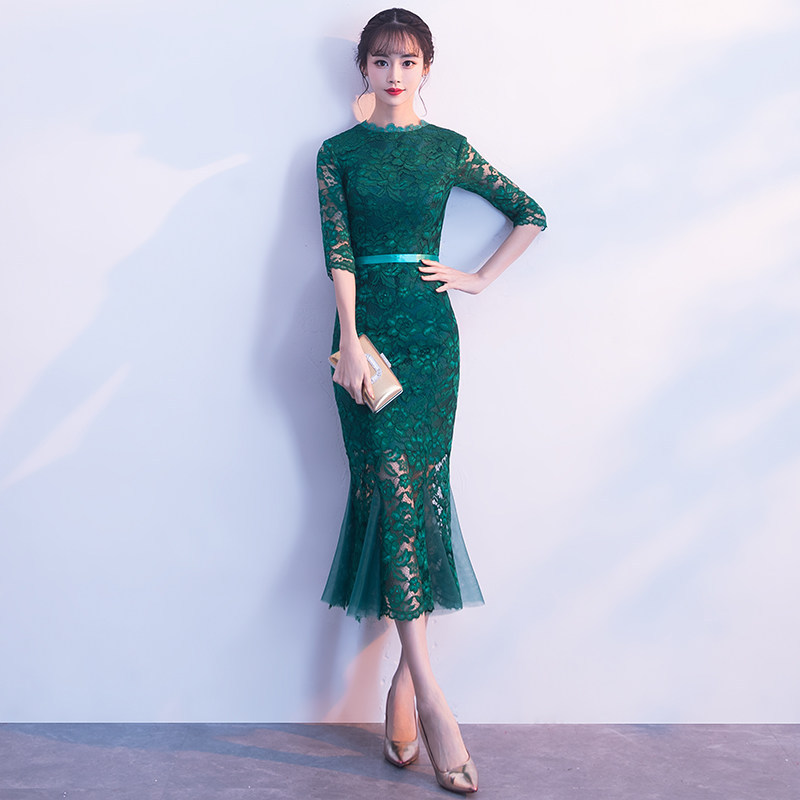 Sexy Chinese Style Party Evening Long Cheongsam Womens Slim Dress Marriage Gown Luxury Wedding Qipao Fashion Clothes Vestido, Champagne
Sexy Chinese Style Party Evening Long Cheongsam Womens Slim Dress Marriage Gown Luxury Wedding Qipao Fashion Clothes Vestido, Champagne