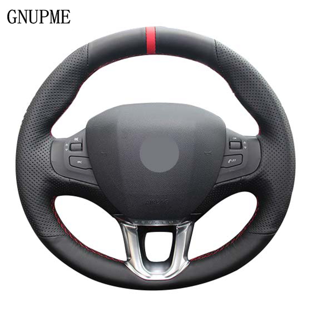 Black Artificial Leather Car Steering Wheel Cover Red Marker For Peugeot 208 Peugeot 2008 Steering-wheel Auto Accessorie
Black Artificial Leather Car Steering Wheel Cover Red Marker For Peugeot 208 Peugeot 2008 Steering-wheel Auto Accessorie