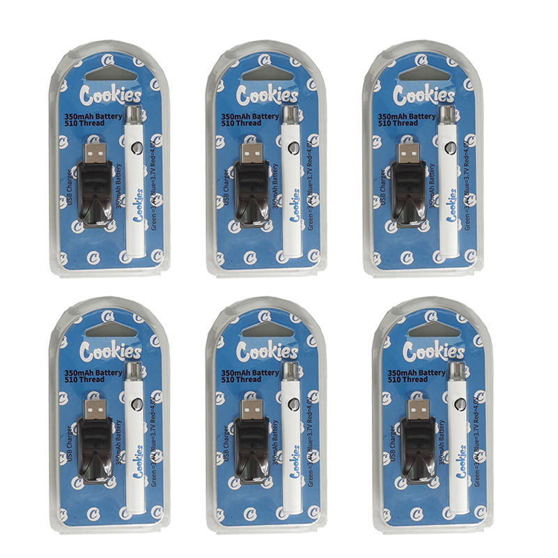 New Cookies Vape Battery 350mAh Preheat Pen USB Charger Blister Kits 350mAh Preheat Vaporizer Battery Variable Voltage Atomizer Batteries
New Cookies Vape Battery 350mAh Preheat Pen USB Charger Blister Kits 350mAh Preheat Vaporizer Battery Variable Voltage Atomizer Batteries