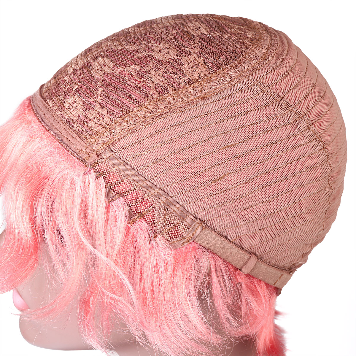 Ishow Brazilian Straight Wave Human Hair Wigs with Bangs Hot Pink Boy Girl Costume Wigs Peruvian Colored None Lace Wig Wet and Wavy