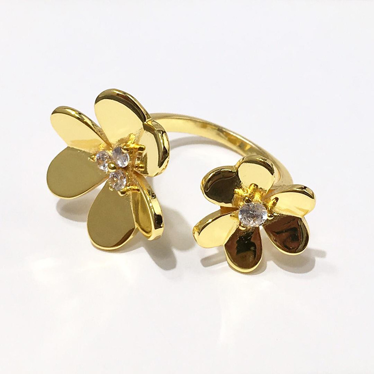Quality Fashion Jewelry Pave Zircon Rose Gold Color Double Flower Open Rings For Women Can Adjusted Size (DJ1416)
Quality Fashion Jewelry Pave Zircon Rose Gold Color Double Flower Open Rings For Women Can Adjusted Size (DJ1416)