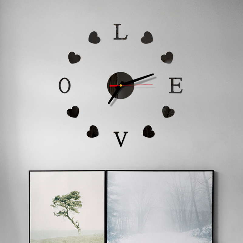 Love New Clock Watch DIY 3D Mirror Surface Sticker Wall Clock Living Room Home Office Decoration Cute Valentine's Day Gift
Love New Clock Watch DIY 3D Mirror Surface Sticker Wall Clock Living Room Home Office Decoration Cute Valentine's Day Gift