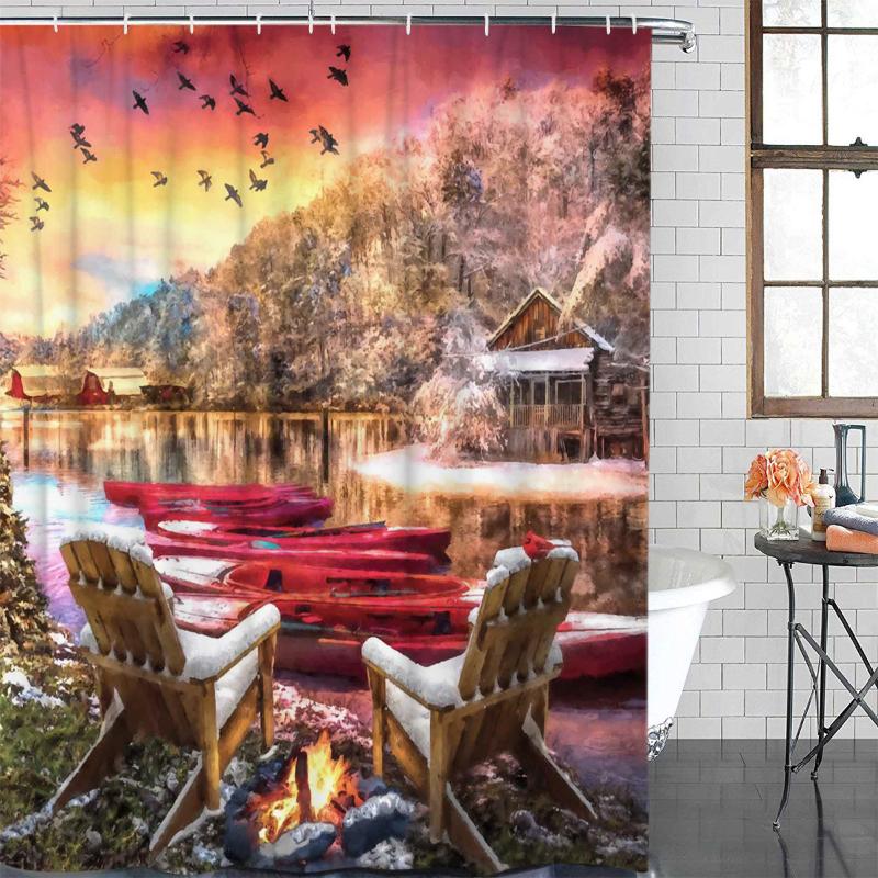 Bathroom Waterproof Curtain Christmas Winter Lake Vessel Fabric Shower Curtain Home Bathroom Decor Christmas Shower
Bathroom Waterproof Curtain Christmas Winter Lake Vessel Fabric Shower Curtain Home Bathroom Decor Christmas Shower