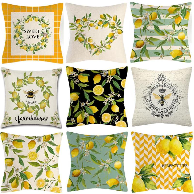 1Pc Bees Summer Linen Farmhouse Cushion Cover 45X45cm Yellow Pillow Case Home Sweet Love Decorative Pillows Cover For Sofa, Ivory
1Pc Bees Summer Linen Farmhouse Cushion Cover 45X45cm Yellow Pillow Case Home Sweet Love Decorative Pillows Cover For Sofa, Ivory