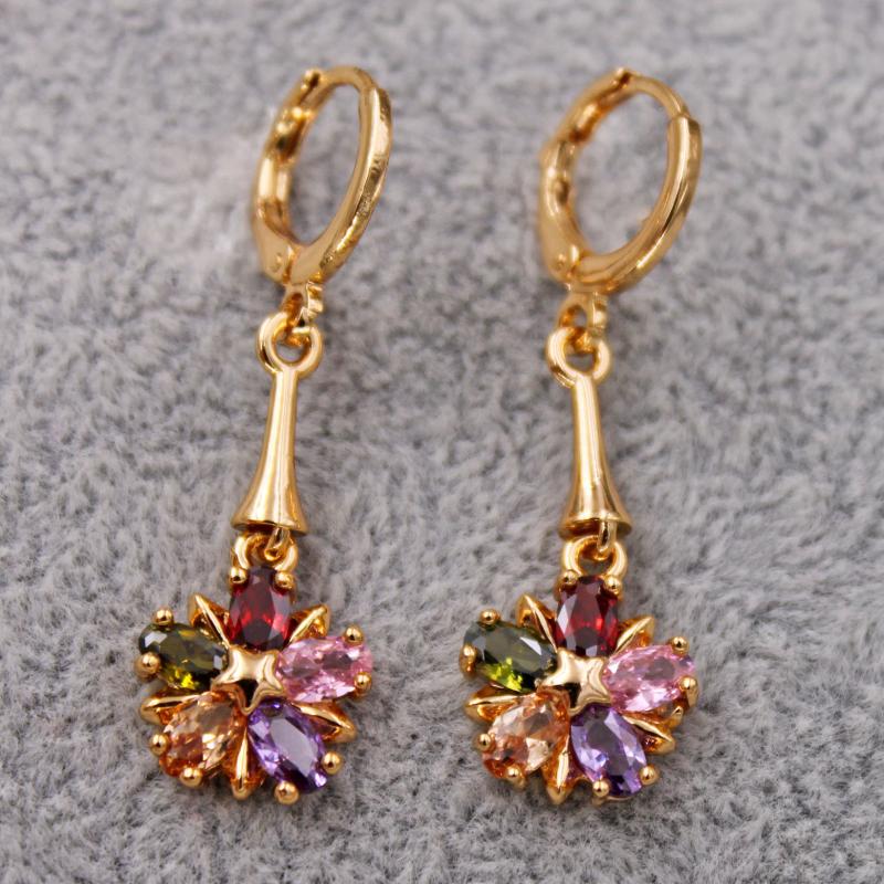 Dangle & Chandelier Gold Plated Drop Earring Earrings For Women's Zircon Cooper Flower Jewelry Party Wedding Gift
Dangle & Chandelier Gold Plated Drop Earring Earrings For Women's Zircon Cooper Flower Jewelry Party Wedding Gift