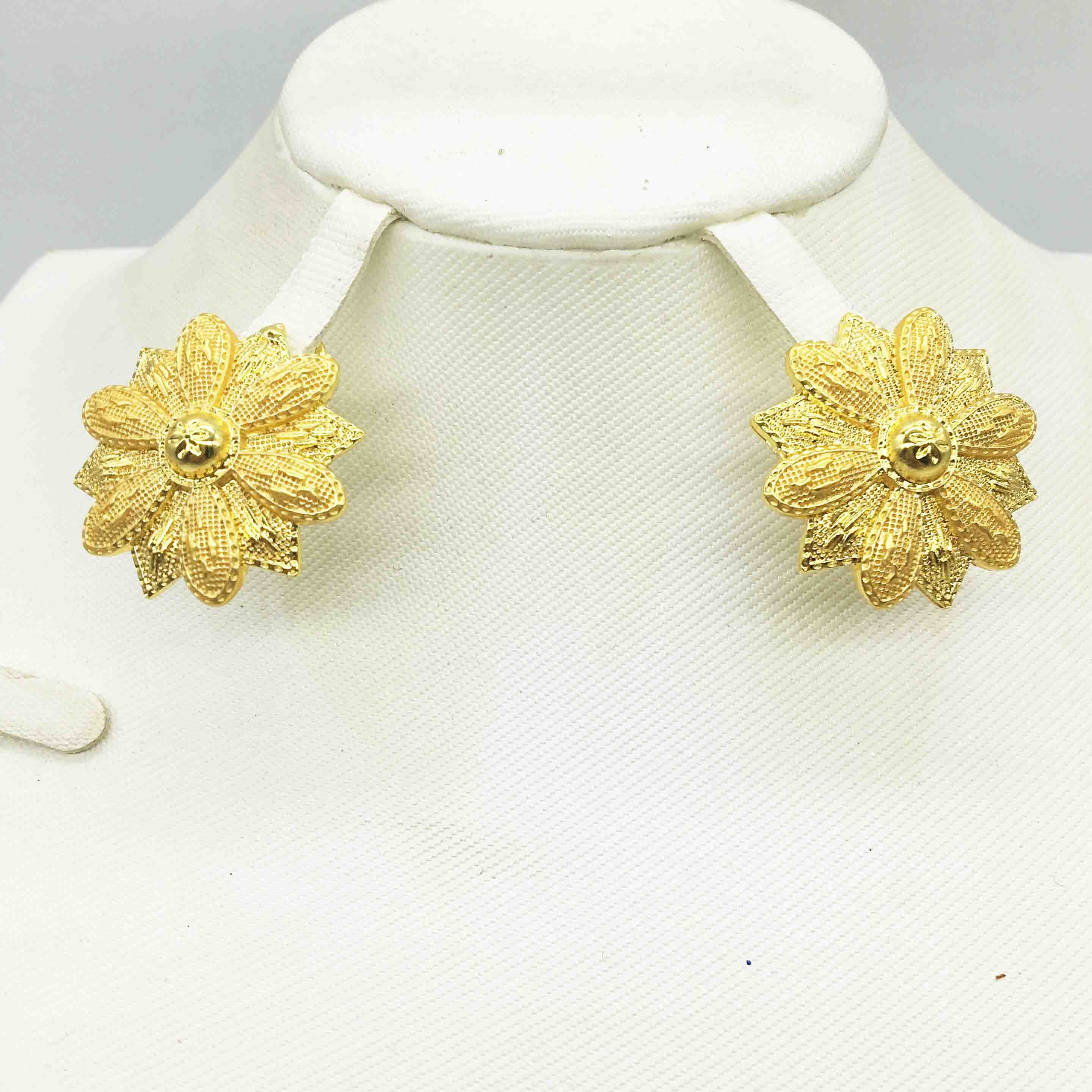 Fashion wedding Dubai Africa Nigeria African Jewelry set gold-color necklace Earrings romantic woman Bridal Jewelry Sets LJ200909