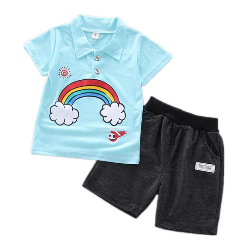 Summer Baby Clothing Sets Children Boys Fashion Clothes Kids Rainbow T-shirt And Pants 2 Pcs Suits Toddler Tracksuit, Blue
Summer Baby Clothing Sets Children Boys Fashion Clothes Kids Rainbow T-shirt And Pants 2 Pcs Suits Toddler Tracksuit, Blue