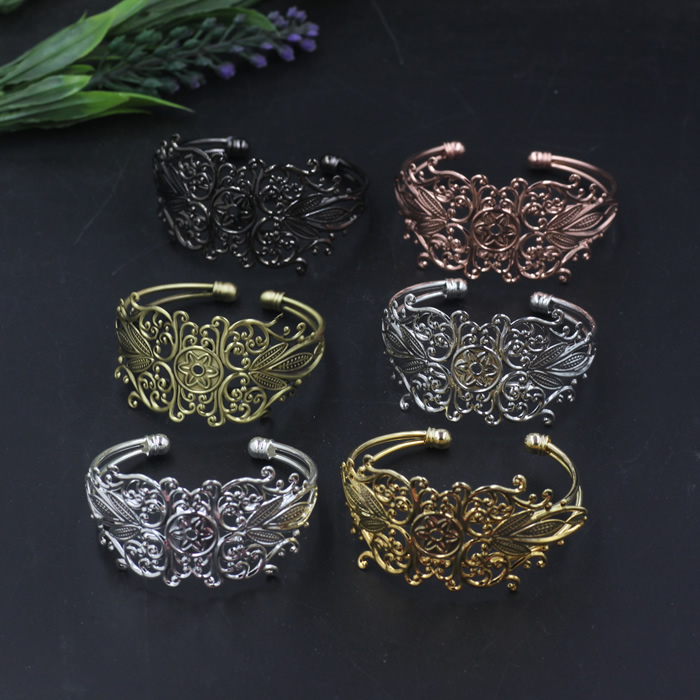 Mixed color can choose Adjustable Filigree blank--- 65x60mm