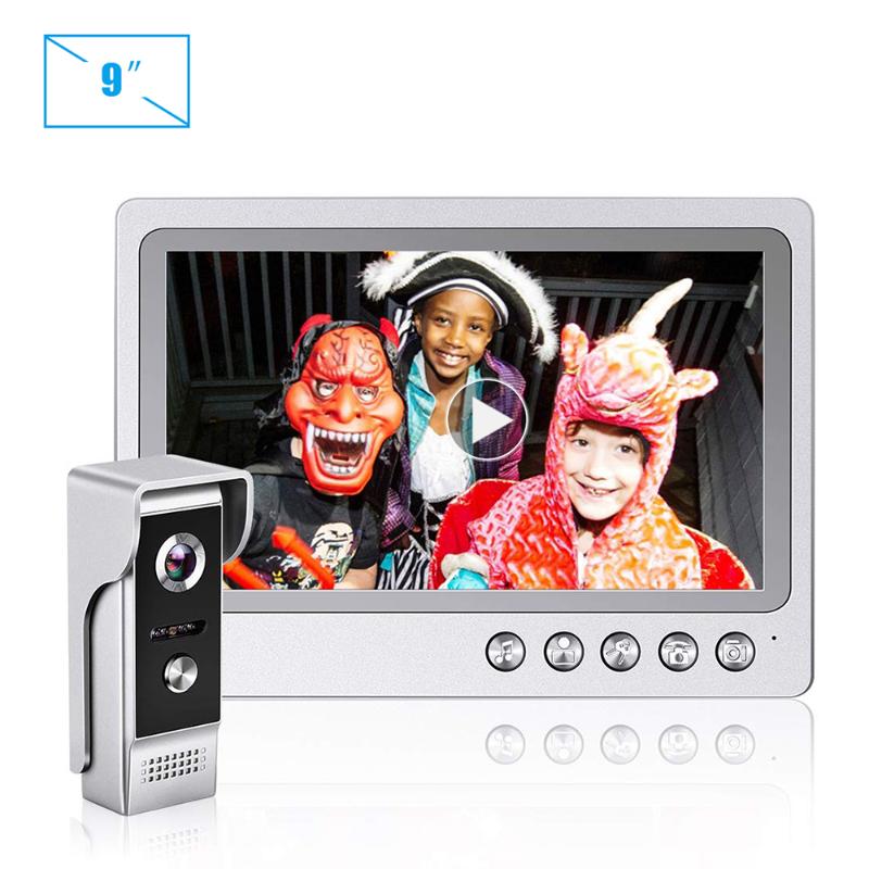 Video Intercom Door Phone System 9 Inch Monitor Record Doorbell With Camera,Metal IR Night Vision Camera Call Panel For Villa
Video Intercom Door Phone System 9 Inch Monitor Record Doorbell With Camera,Metal IR Night Vision Camera Call Panel For Villa