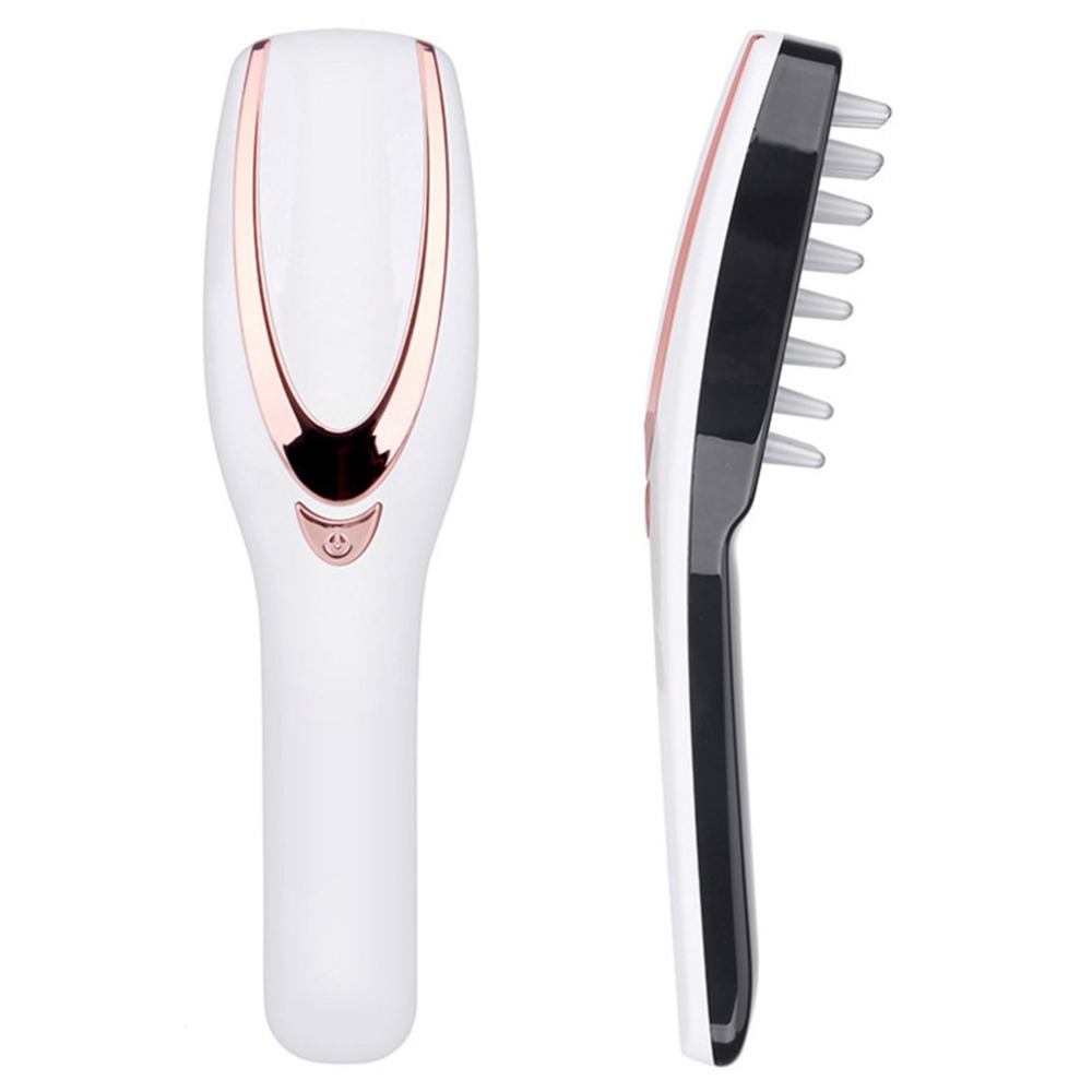 Phototherapy LED Light Hair Growth Comb Vibrating Head Massager Brush USB Rechargeable Scalp Hair Loss Treatments Stress Relief