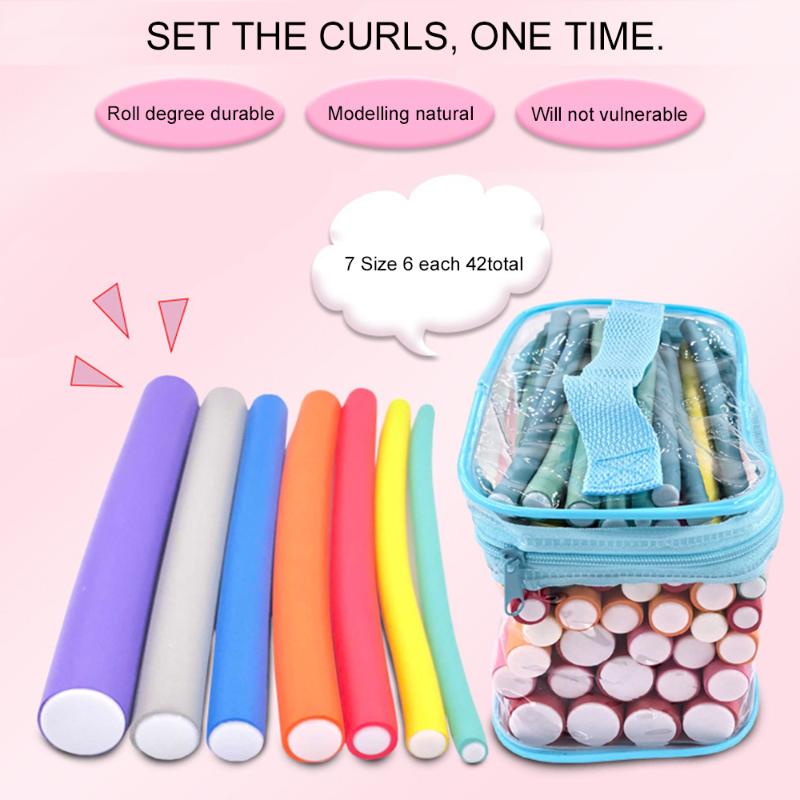 42Pcs Hair Rollers Durable Rubber Curler Rods Set Bendy Curlers Tool Kit Flexible DIY Salon Hair Styling Curling Sticks
42Pcs Hair Rollers Durable Rubber Curler Rods Set Bendy Curlers Tool Kit Flexible DIY Salon Hair Styling Curling Sticks