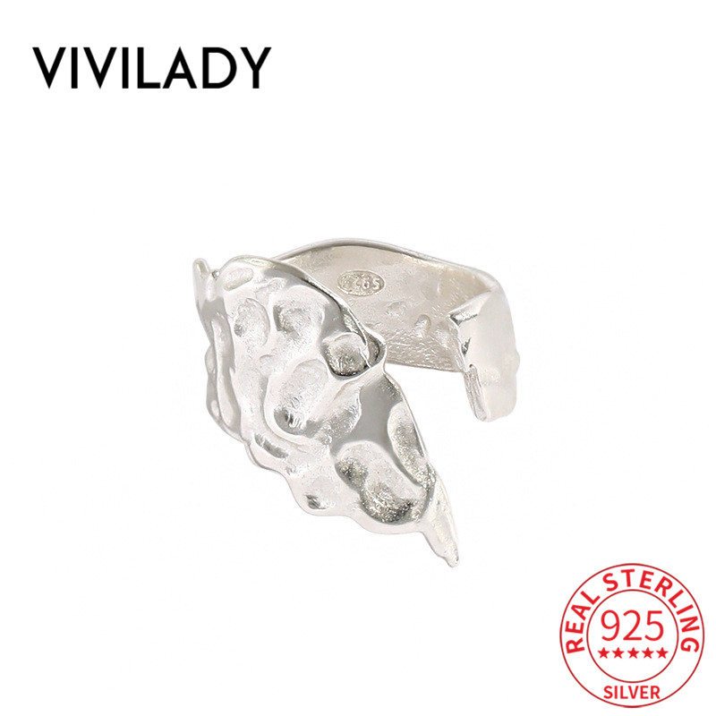 VIVILADY Authentic 925 Sterling Silver Irregular Feather Convex Surface Open Women Charm Ring Chic Punk Party Jewelry Bijoux
VIVILADY Authentic 925 Sterling Silver Irregular Feather Convex Surface Open Women Charm Ring Chic Punk Party Jewelry Bijoux